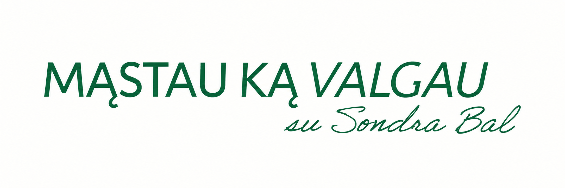 mąstau ką valgau – žalias logotipas